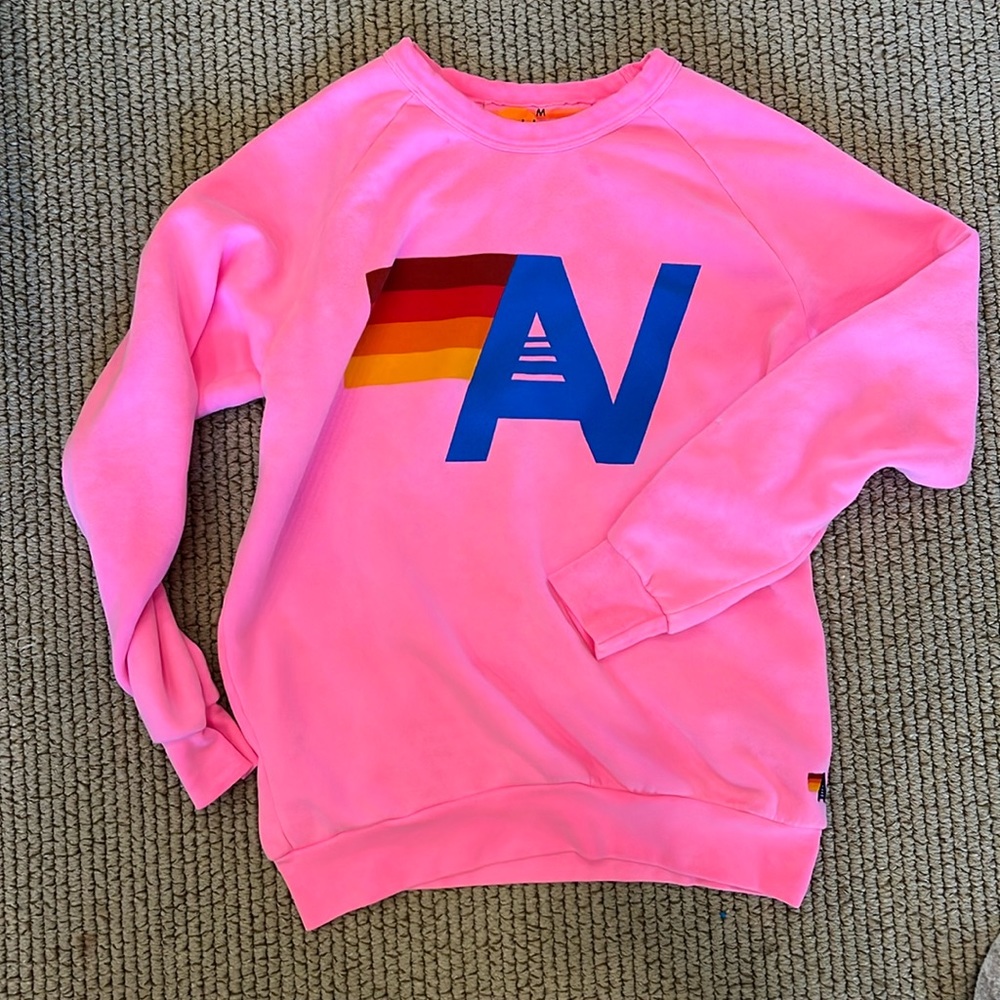 Aviator nation neon pink sweatshirt